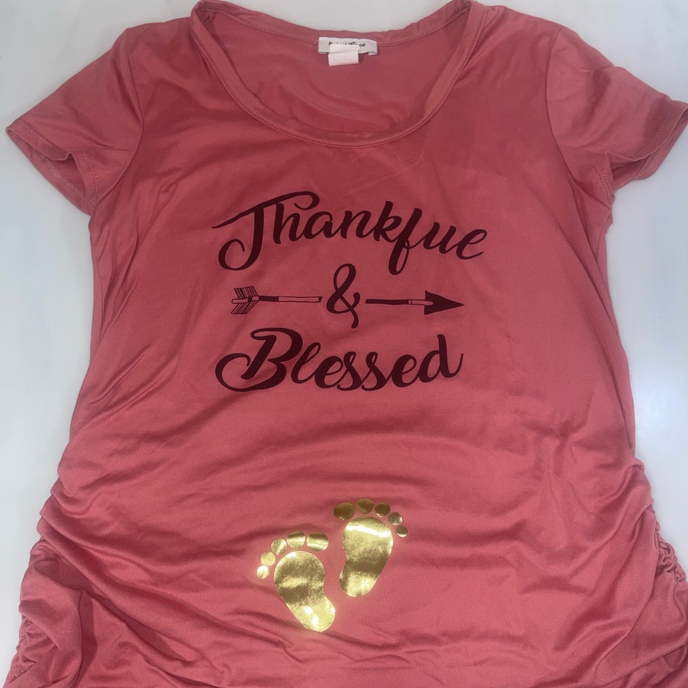 Coral Maternity shirt